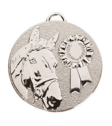 AM1047.02 SILVER HORSE HEAD MEDAL FROM SHOWSTOPPERS LTD